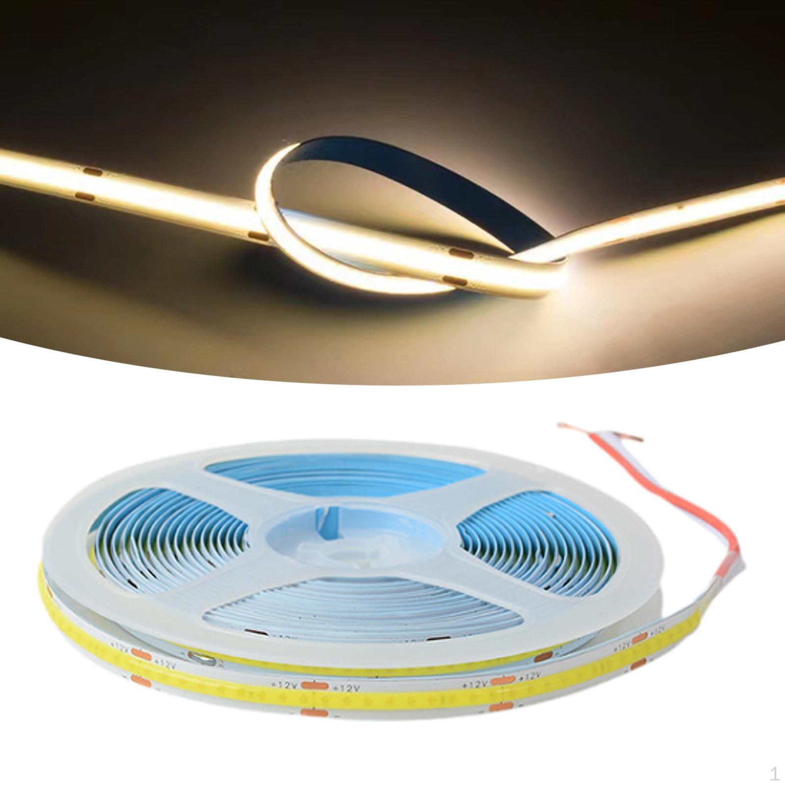 Flexible LED Tape Light, Dimmable Strip, COB Strip for Home Cabinet Office DIY Lighting 12V 5m
Flexible LED Tape Light, Dimmable Strip, COB Strip for Home Cabinet Office DIY Lighting 12V 5m