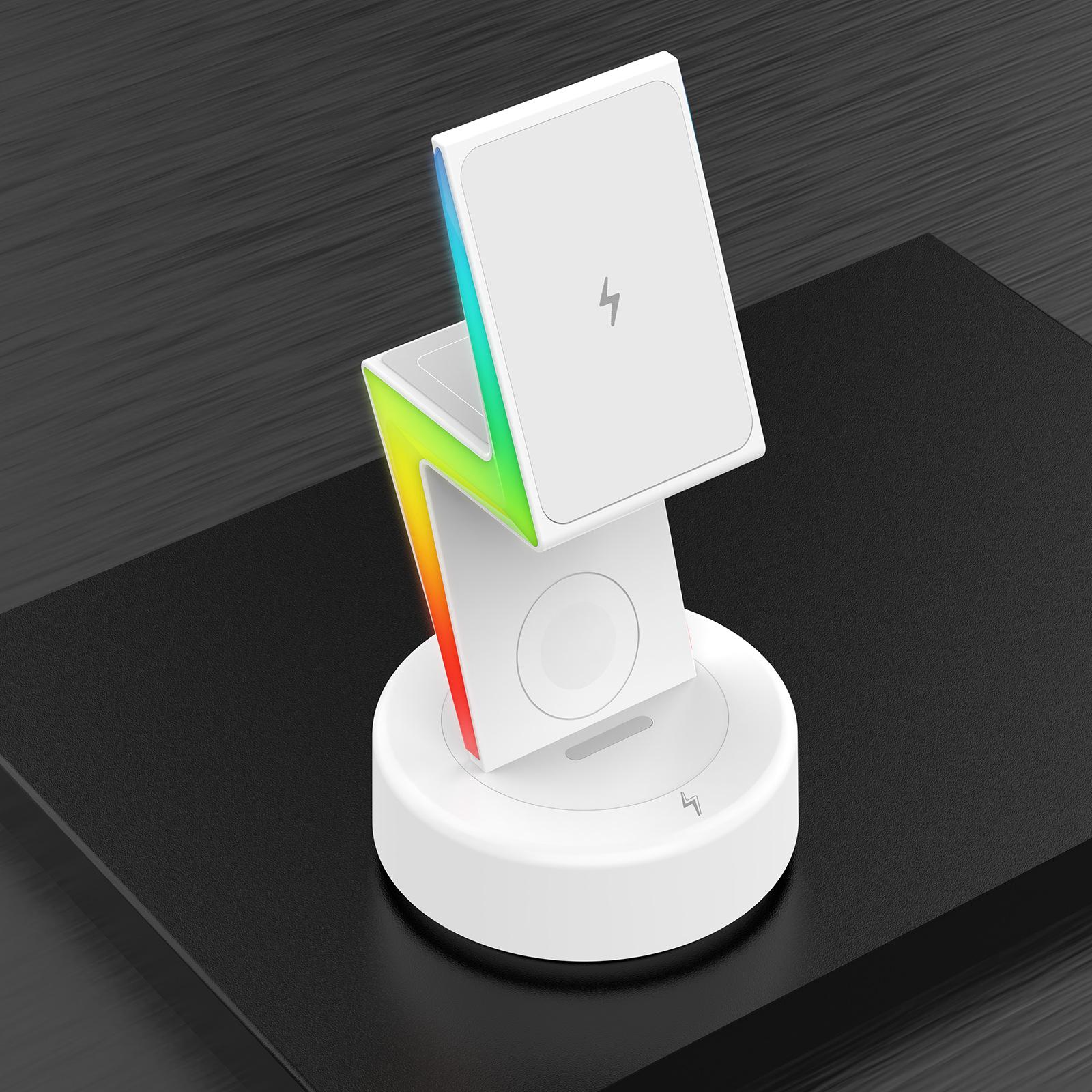 Apple Device Compatible 3-in-1 Wireless Charger for iPhone, Watch & Earbuds білий
Apple Device Compatible 3-in-1 Wireless Charger for iPhone, Watch & Earbuds білий