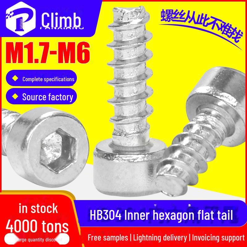 304 Stainless Steel Hexagon Self-Tapping Screws with Cylindrical Head and Flat Tail (M2/M3/M4/M5) M2.3*5
304 Stainless Steel Hexagon Self-Tapping Screws with Cylindrical Head and Flat Tail (M2/M3/M4/M5) M2.3*5