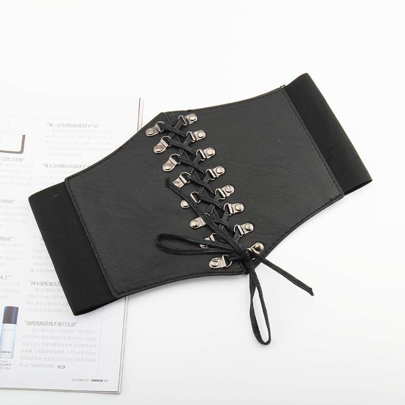 Retro Fashion Womens Elastic Leather Waist Belt With Button Closure For Elegant Dress Accessory
Retro Fashion Womens Elastic Leather Waist Belt With Button Closure For Elegant Dress Accessory