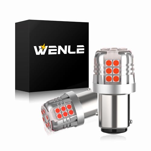WENLE Super Bright S25 LED Double Tail Lamp Brake Lamp Stop Lamp 180 Degree Staggered Red 800K DC12V Vehicle 3200Lm (1600LM2) Noiseless 2 Pieces
WENLE Super Bright S25 LED Double Tail Lamp Brake Lamp Stop Lamp 180 Degree Staggered Red 800K DC12V Vehicle 3200Lm (1600LM2) Noiseless 2 Pieces