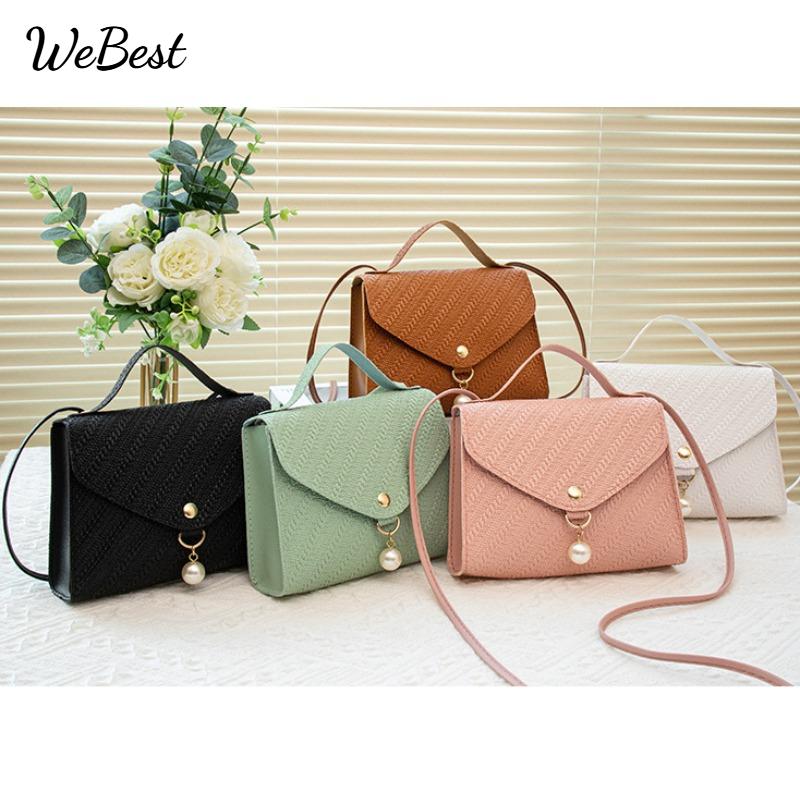 Embossed Square Crossbody Bag Sweet Pearl-Accented Mini Purse чорний
Embossed Square Crossbody Bag Sweet Pearl-Accented Mini Purse чорний