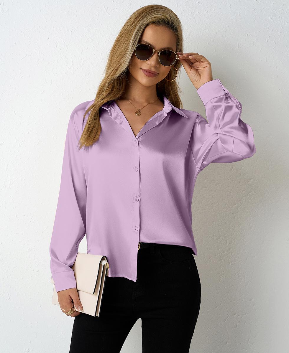 Women s Satin V-Neck Cardigan Shirt - Simple, Loose Fit Blouse XL
Women s Satin V-Neck Cardigan Shirt - Simple, Loose Fit Blouse XL