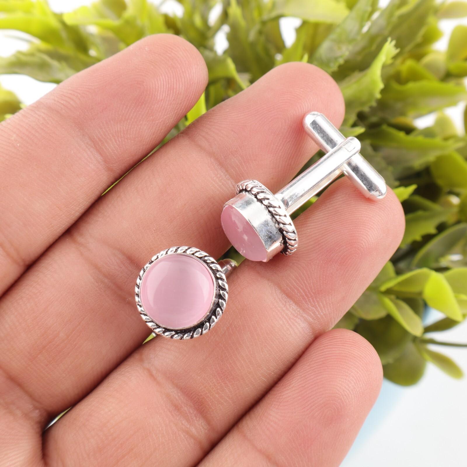 Natural Pink Cat s Eye Gemstone 925 Sterling Silver Jewelry Handmade Cufflinks CL-3-25
Natural Pink Cat s Eye Gemstone 925 Sterling Silver Jewelry Handmade Cufflinks CL-3-25
