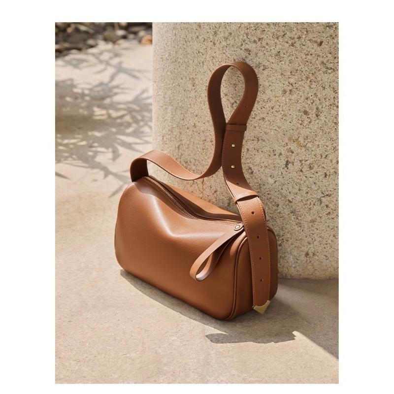 Сумка через плечо, Высококлассная одноплечевая сумка, Вместительная сумка для работы, Сумка под мышкой коричневый