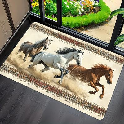 Bohomia Style Doormat Entrance Mat Running Horse Tribal Pattern Non Slip Print Floor Mat for Entryway Bathroom Kitchen Hallway 40cm x 60cm
Bohomia Style Doormat Entrance Mat Running Horse Tribal Pattern Non Slip Print Floor Mat for Entryway Bathroom Kitchen Hallway 40cm x 60cm