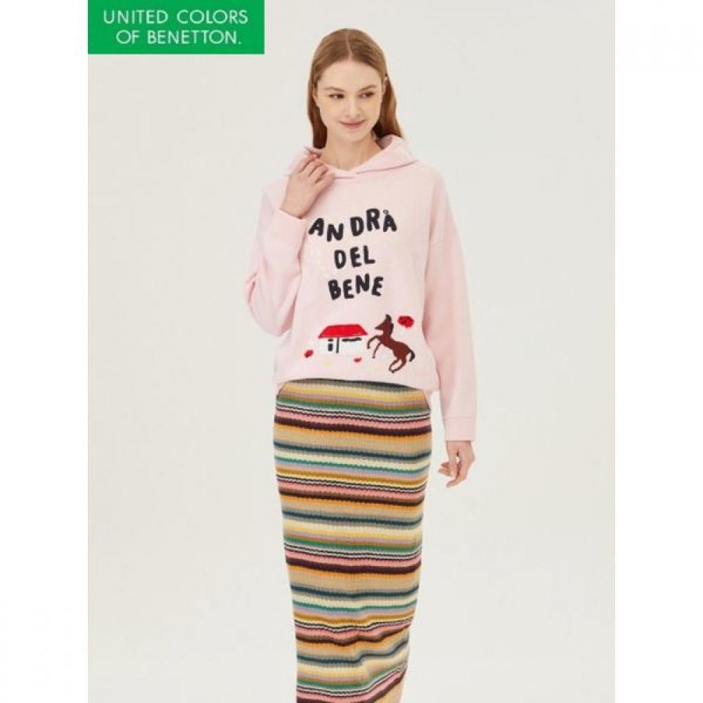 Benetton Вышитый Худи Длинный Вязаный Bakp04411 LP/OS 
Benetton Вышитый Худи Длинный Вязаный Bakp04411 LP/OS