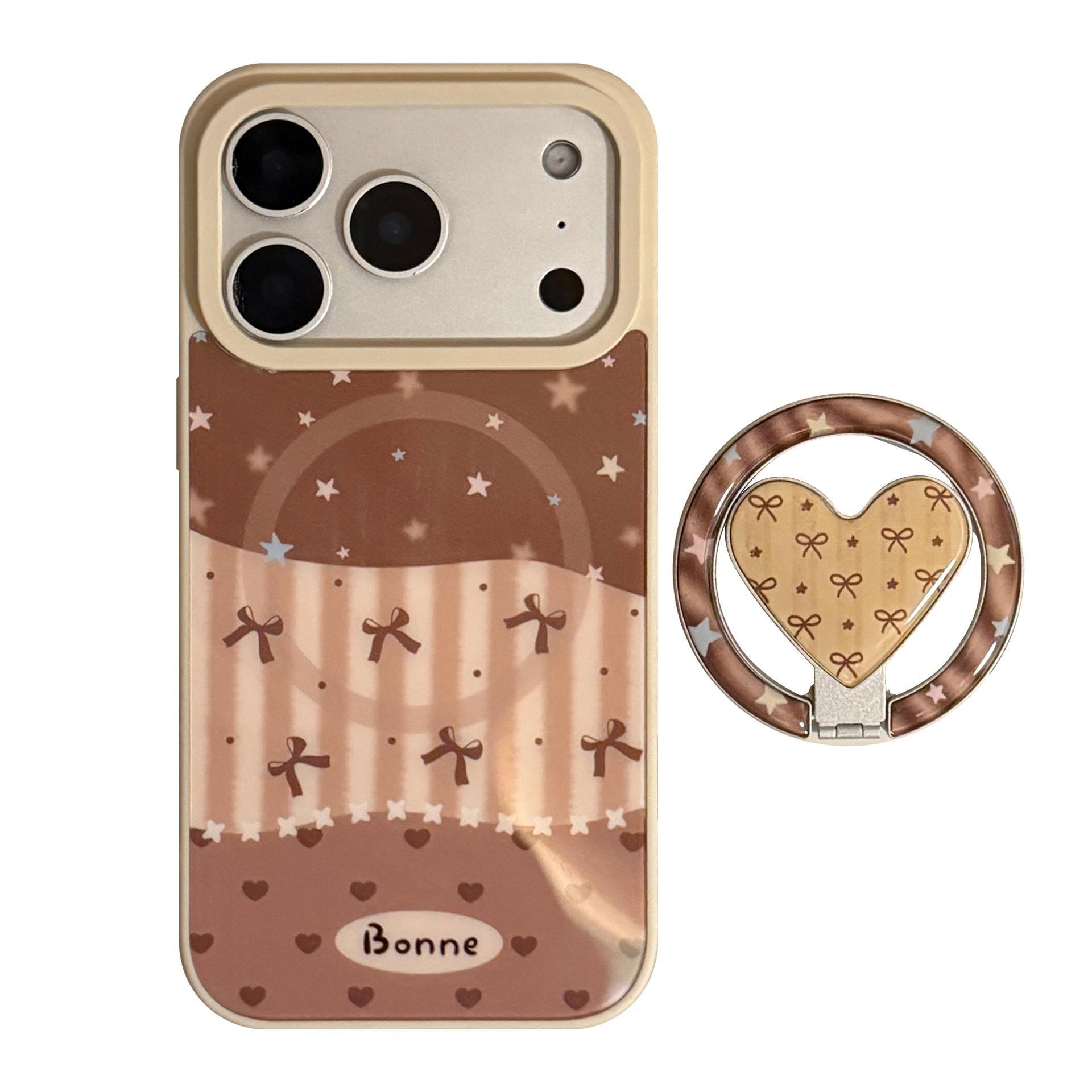 Коричневый чехол для телефона с подставкой в виде банта и сердца для iPhone 16, iPhone 17, iPhone 17 Pro Max iPhone 13
Коричневый чехол для телефона с подставкой в виде банта и сердца для iPhone 16, iPhone 17, iPhone 17 Pro Max iPhone 13