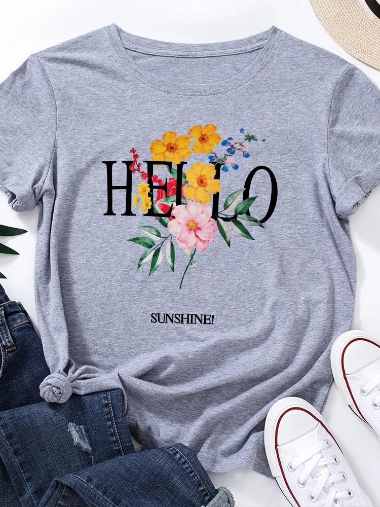 Hello Sunshine Flower Print Women T Shirt Short Sleeve O Neck Loose Women Tshirt Ladies Tee Shirt Tops Clothes Camisetas Mujer S чёрный
Hello Sunshine Flower Print Women T Shirt Short Sleeve O Neck Loose Women Tshirt Ladies Tee Shirt Tops Clothes Camisetas Mujer S чёрный