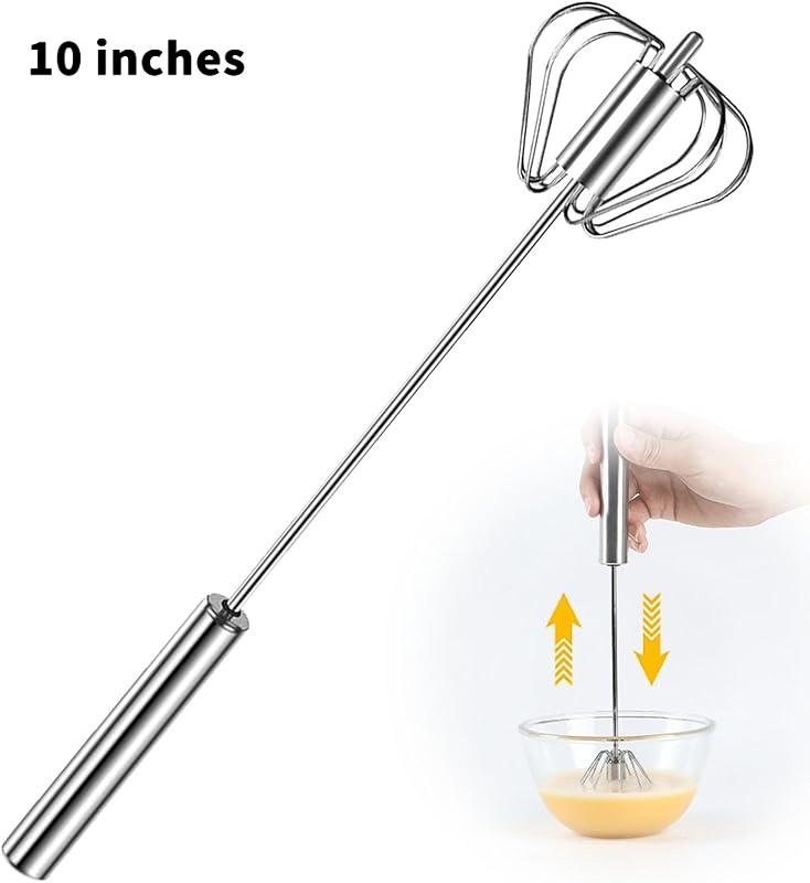 1Pc Hand Push Rotary Stainless Steel Egg Whisk - Versatile Mixer Stirrer for Blending, Whisking, Beating & Stirring in Cooking
1Pc Hand Push Rotary Stainless Steel Egg Whisk - Versatile Mixer Stirrer for Blending, Whisking, Beating & Stirring in Cooking
