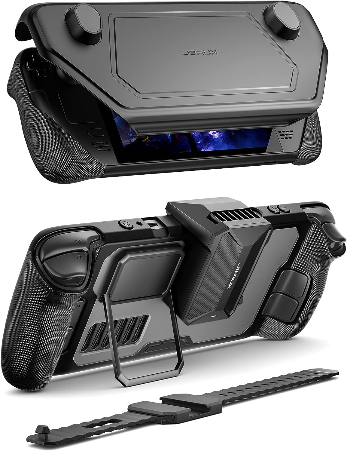 JSAUX ModCase Steam Deck OLED Compatible PC0104 Modular Valve Steam Deck Case Protective Case Face Cover Cooling Fan with Metal Bracket and Strap
JSAUX ModCase Steam Deck OLED Compatible PC0104 Modular Valve Steam Deck Case Protective Case Face Cover Cooling Fan with Metal Bracket and Strap
