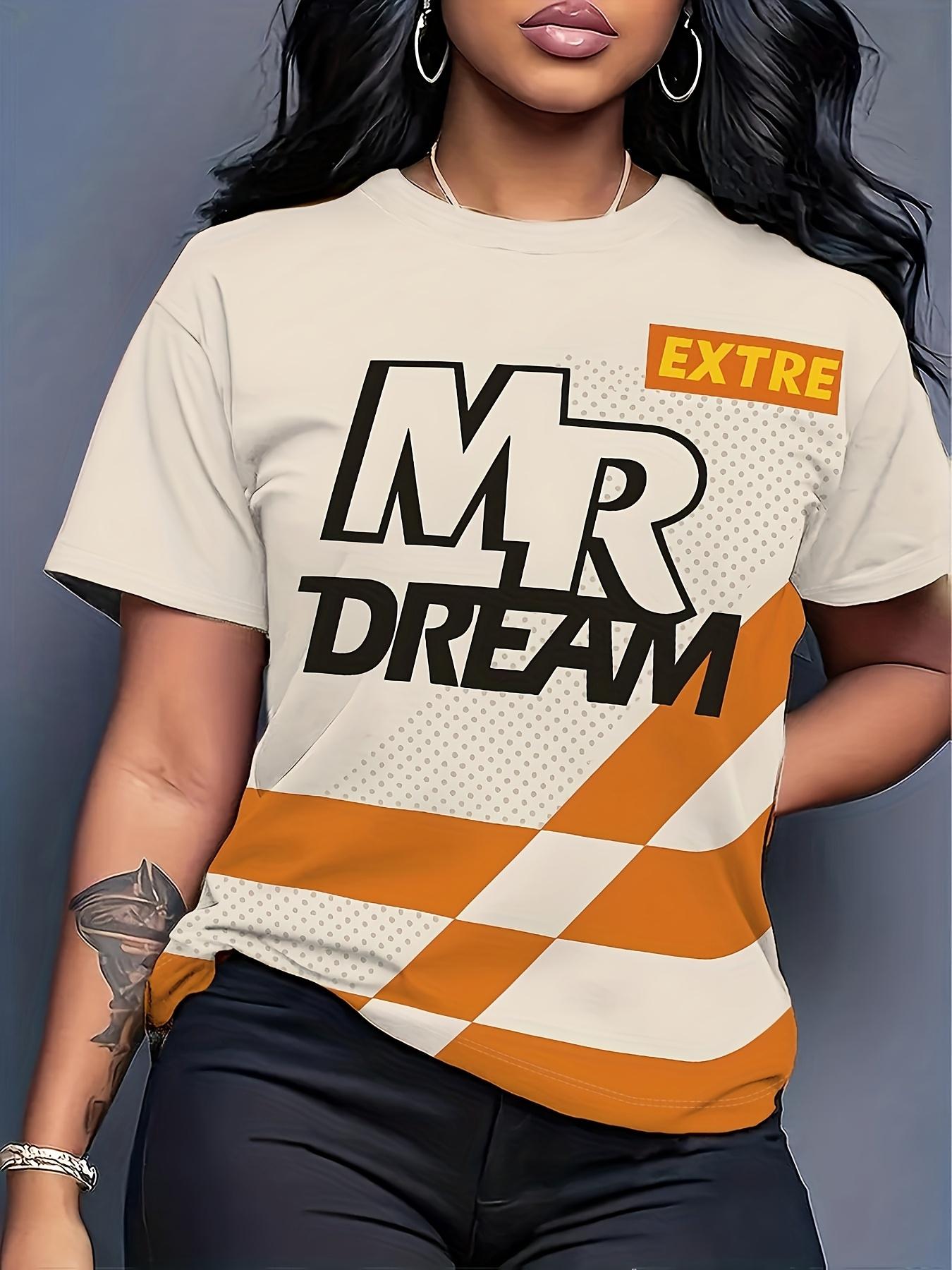 Women s MR DREAM Color-Block Short-Sleeve T-Shirt - Round Neck Casual Summer Top with MR DREAM Print. Machine Washable ; Casual Attire. to Casual Outf M дубильна кора
Women s MR DREAM Color-Block Short-Sleeve T-Shirt - Round Neck Casual Summer Top with MR DREAM Print. Machine Washable ; Casual Attire. to Casual Outf M дубильна кора