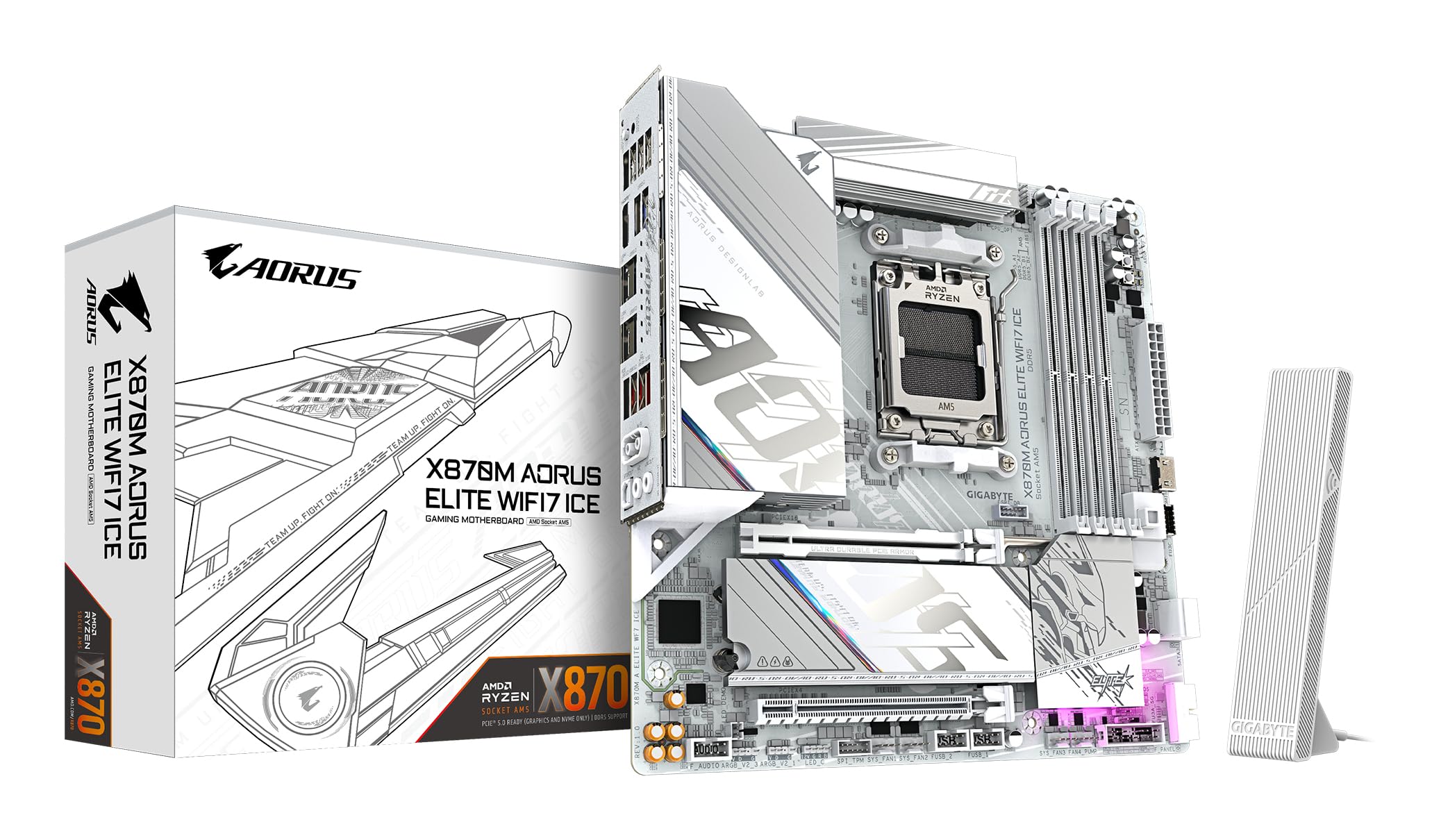 Материнська плата GIGABYTE X870M A ELITE WF7 ICE Біла MB6798 Micro-ATX
Материнська плата GIGABYTE X870M A ELITE WF7 ICE Біла MB6798 Micro-ATX
