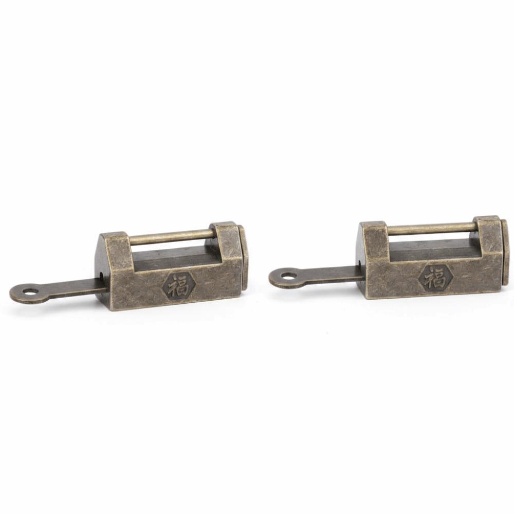2pcs Antique Retro Style Chinese Vintage Padlock Chinese Style Horizontal Lock Furniture Cabinets
2pcs Antique Retro Style Chinese Vintage Padlock Chinese Style Horizontal Lock Furniture Cabinets