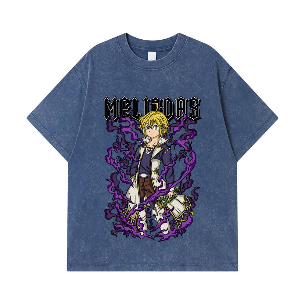 275 GSM Washed T-shirts 100% Cotton Seven Deadly Sins V7 Meliodas Print Unisex Heavy Cotton T Shirt 2XL королівський синій колір
275 GSM Washed T-shirts 100% Cotton Seven Deadly Sins V7 Meliodas Print Unisex Heavy Cotton T Shirt 2XL королівський синій колір