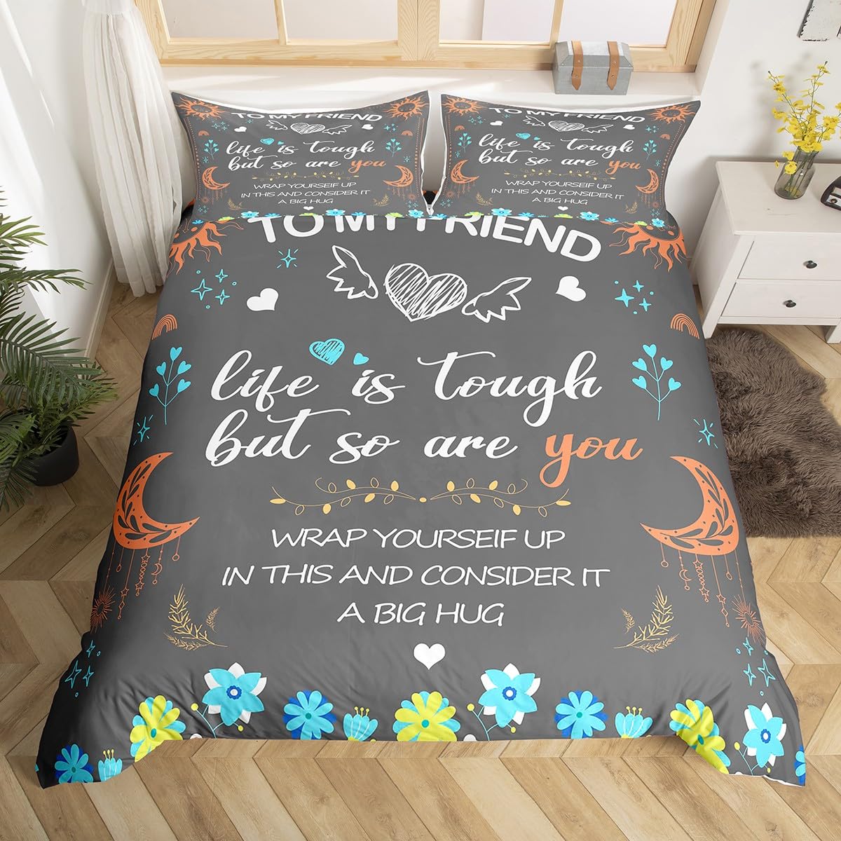 Cute Love Hug Duvet Cover Set Single King for Kids Adults Cute Sun Moon Cloud Bedding Set Lovely Heart Pattern Beige Quilt Cover EU Single(135x200cm)
Cute Love Hug Duvet Cover Set Single King for Kids Adults Cute Sun Moon Cloud Bedding Set Lovely Heart Pattern Beige Quilt Cover EU Single(135x200cm)