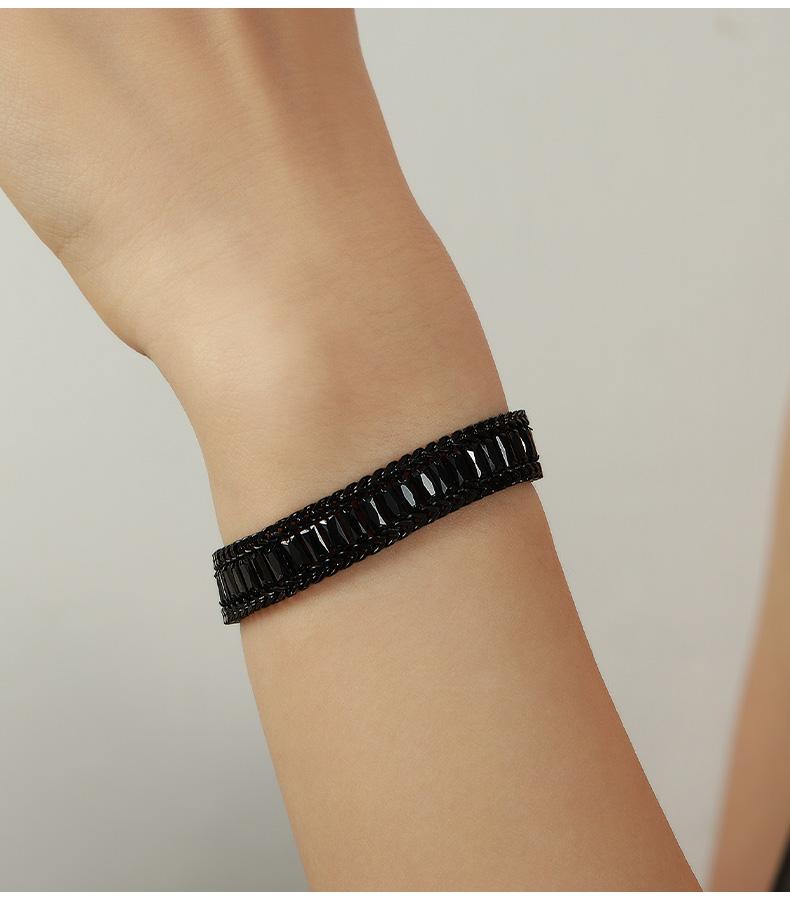 Wrist Jewelry Accessories Girls Gifts 316L Stainless Steel Sparkling Zircon Chain Bracelet for Women чорний
Wrist Jewelry Accessories Girls Gifts 316L Stainless Steel Sparkling Zircon Chain Bracelet for Women чорний