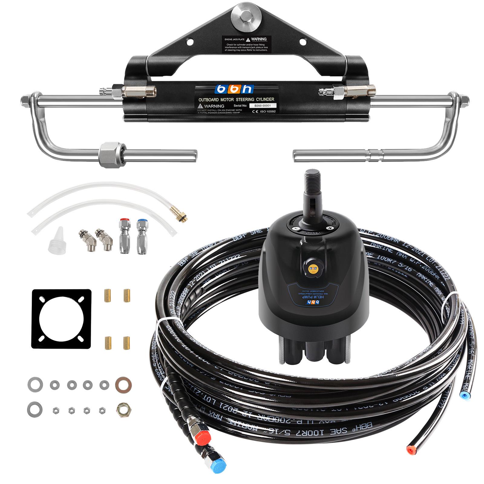 150 HP Hydraulic Steering Kit for Speedboat Outboard Motor & Rudder
150 HP Hydraulic Steering Kit for Speedboat Outboard Motor & Rudder