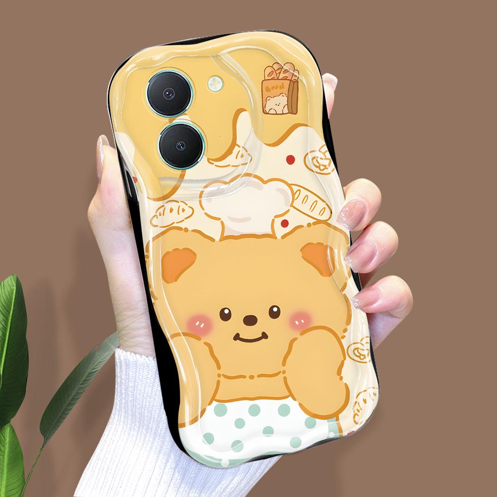 Милый мультяшный узор, кремовая текстура, мягкий силиконовый чехол с волнистыми краями, чехол для телефона для Vivo Vivo V40 5G чёрный
Милый мультяшный узор, кремовая текстура, мягкий силиконовый чехол с волнистыми краями, чехол для телефона для Vivo Vivo V40 5G чёрный