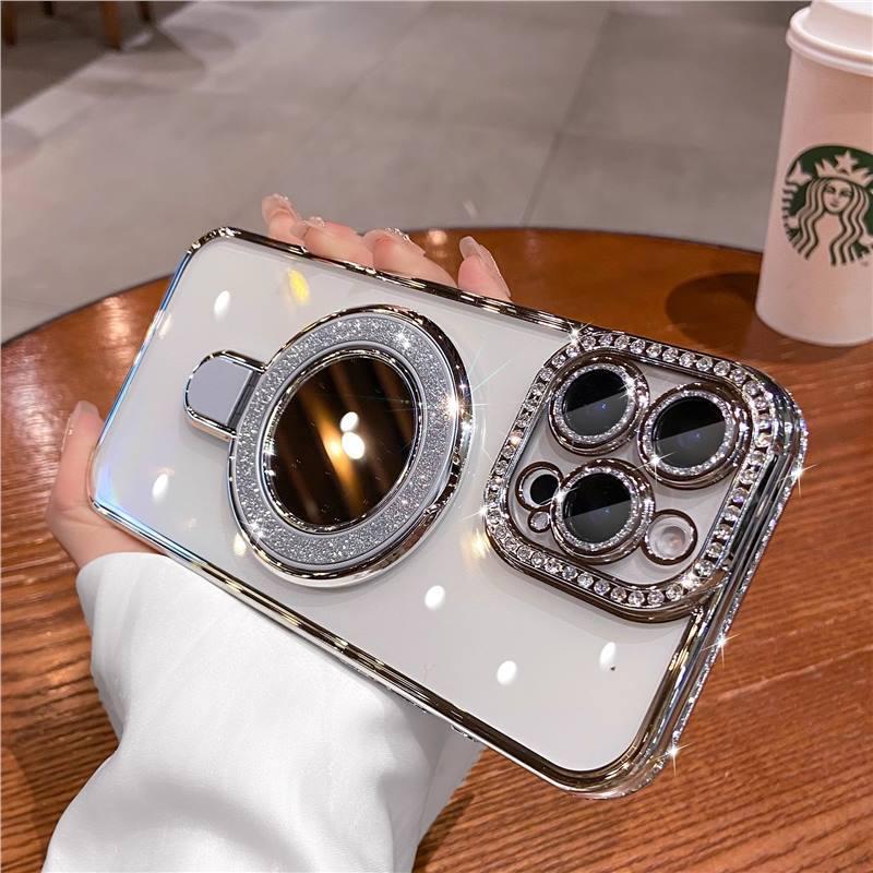 Premium Rhinestone Magnetic Stand Phone Case for iPhone 16/15/14/13/12/11 - Fits 17 Pro Max, Mirror Finish iPhone 16 Pro Max
Premium Rhinestone Magnetic Stand Phone Case for iPhone 16/15/14/13/12/11 - Fits 17 Pro Max, Mirror Finish iPhone 16 Pro Max