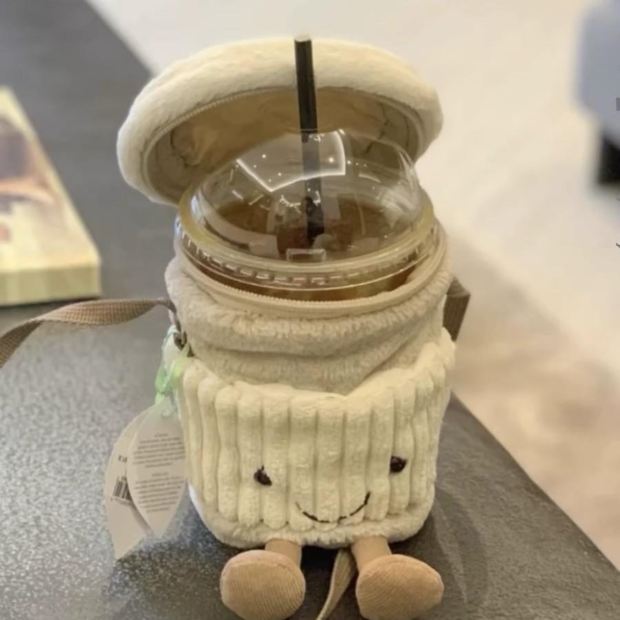 New Fashionable Coffee Bag: High-Value Plush Milk Tea Thermos Holder, Portable Crossbody Cute Mini Bag світло-коричневого кольору
New Fashionable Coffee Bag: High-Value Plush Milk Tea Thermos Holder, Portable Crossbody Cute Mini Bag світло-коричневого кольору
