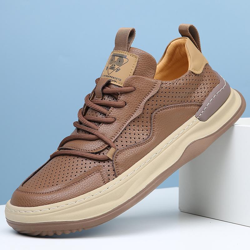 Leather men s shoes new versatile trend little white shoes men s summer breathable hollow hole leather shoes men s casual board shoes 38
Leather men s shoes new versatile trend little white shoes men s summer breathable hollow hole leather shoes men s casual board shoes 38