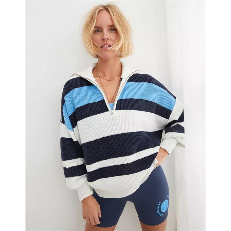American Aer * Xxs-xxl Size 100% Cotton Half Zipper Loose Lazy Feeling Stripe Knit Women Plus size
American Aer * Xxs-xxl Size 100% Cotton Half Zipper Loose Lazy Feeling Stripe Knit Women Plus size