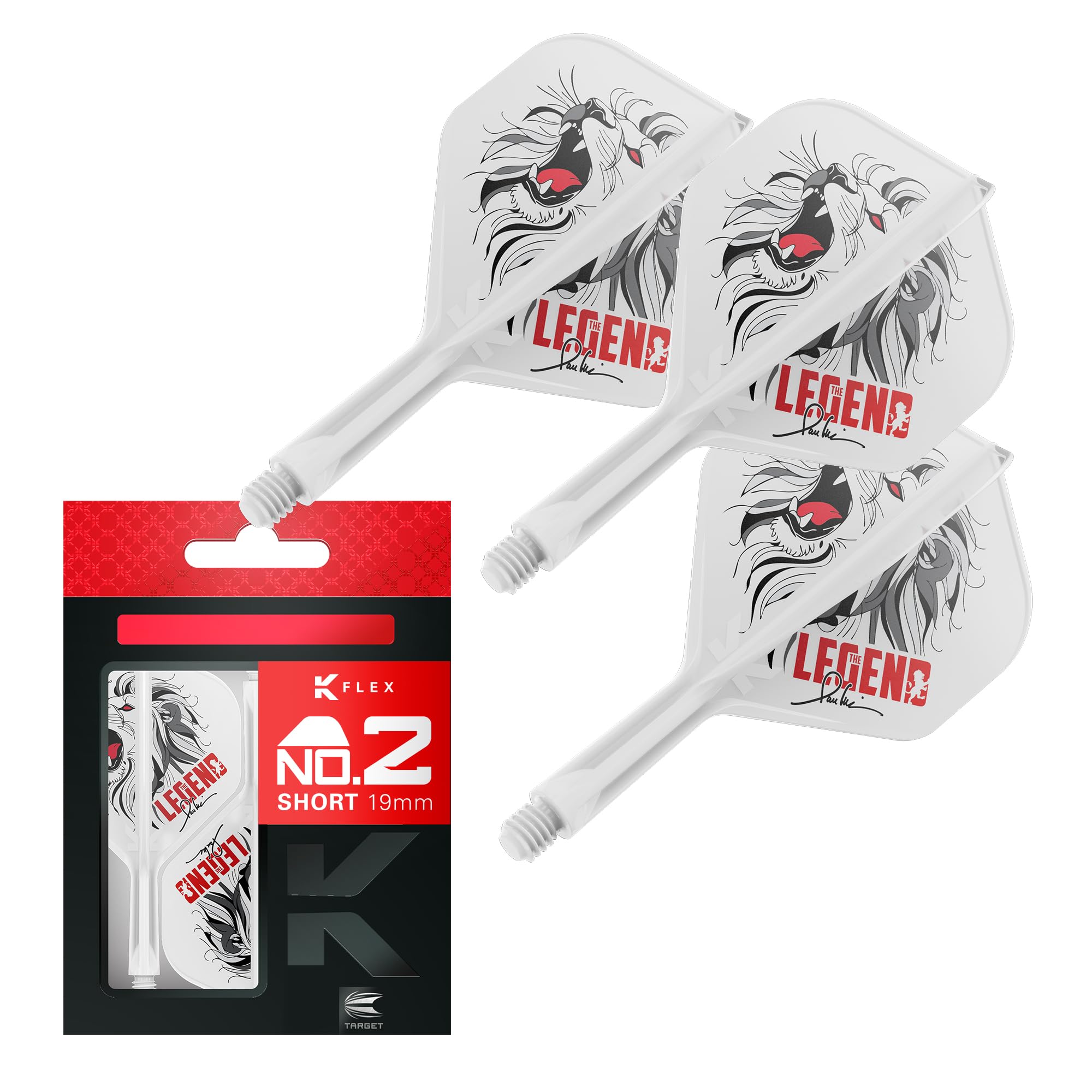 Target Japan THE LEGEND FLIGHT Short 19mm PAUL LIM Lion Pack of Darts Accessories THE K-FLEX STANDARD/NO.2 (Standard) K-Flex (Paul Lim), Design, 3, білий
Target Japan THE LEGEND FLIGHT Short 19mm PAUL LIM Lion Pack of Darts Accessories THE K-FLEX STANDARD/NO.2 (Standard) K-Flex (Paul Lim), Design, 3, білий