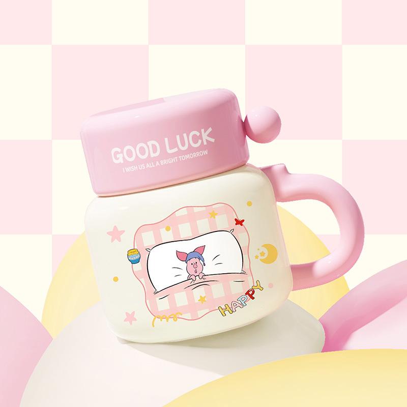 New with lid kettle cup cartoon cute office drinking cup dustproof couple cup high value set mug ≈380ml
New with lid kettle cup cartoon cute office drinking cup dustproof couple cup high value set mug ≈380ml