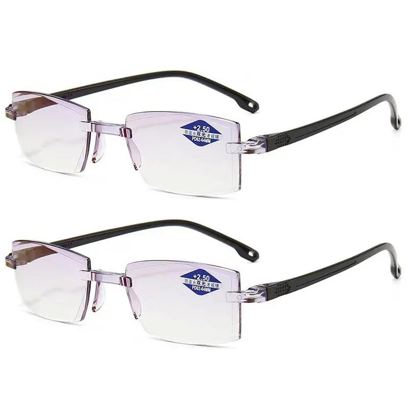 2 пары новых мужских и женских очков для чтения без оправы, бифокальные очки с защитой от синего света, очки для дальнего и ближнего зрения, очки для пресбиопии +150 +200 4
2 пары новых мужских и женских очков для чтения без оправы, бифокальные очки с защитой от синего света, очки для дальнего и ближнего зрения, очки для пресбиопии +150 +200 4