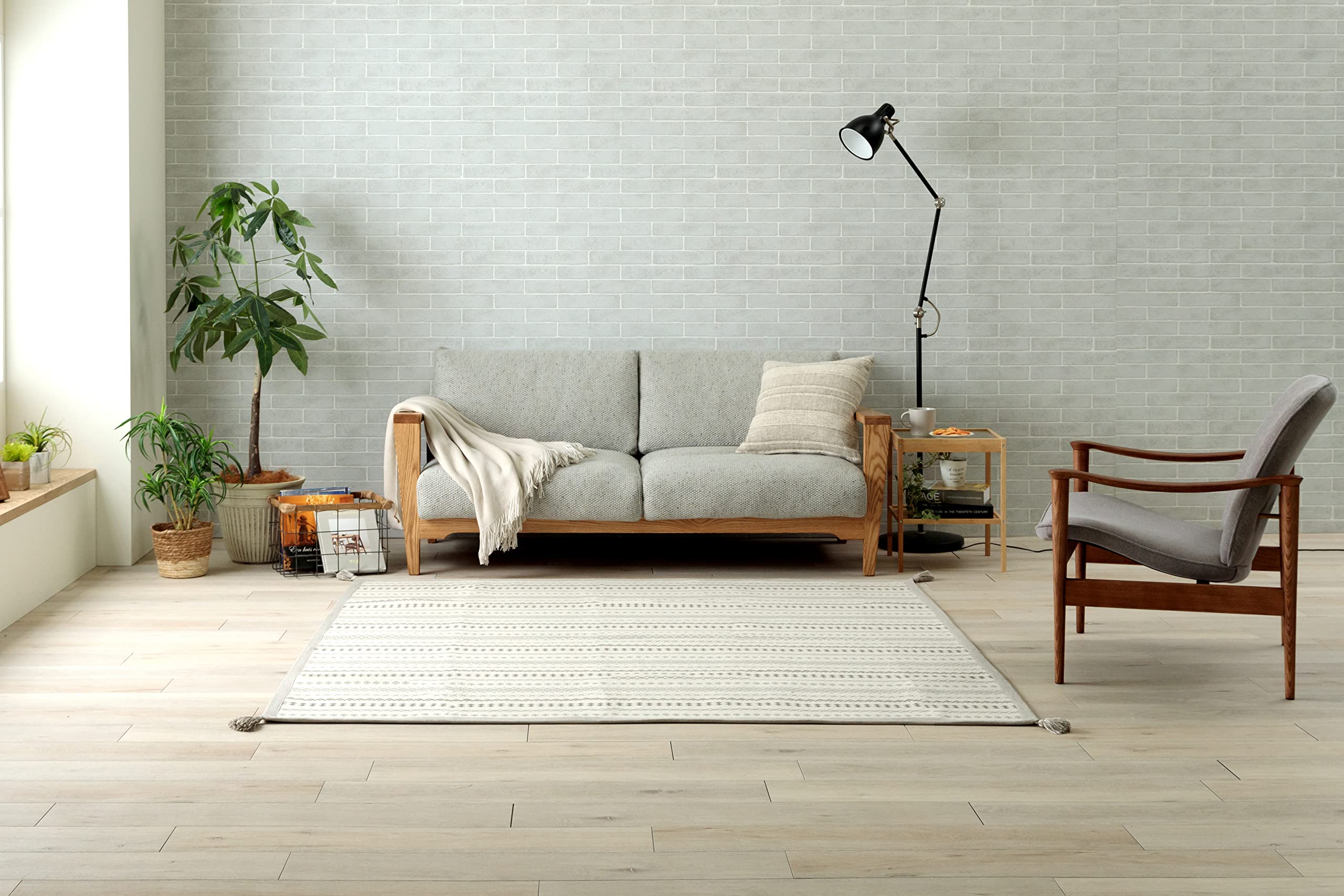 Ikehiko Rug Carpet Square Baron Gray 180 x 180cm Indian Cotton Moisture Absorbent Simple Geometric with Tassel Compact All Seasons Approx. Year-round
Ikehiko Rug Carpet Square Baron Gray 180 x 180cm Indian Cotton Moisture Absorbent Simple Geometric with Tassel Compact All Seasons Approx. Year-round