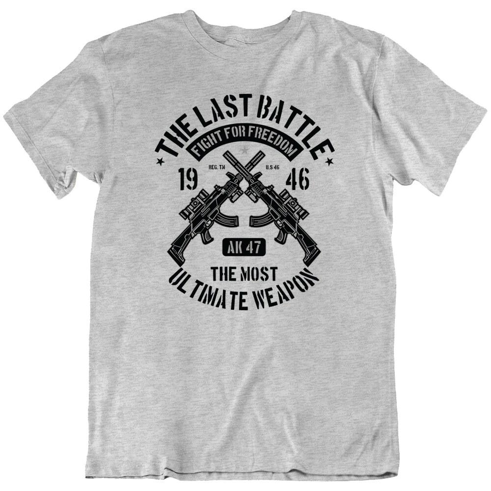 The Last Battle, U.S. 46 , AK 47 Guns Army military Vector T Shirt Tee Gift New XL
The Last Battle, U.S. 46 , AK 47 Guns Army military Vector T Shirt Tee Gift New XL