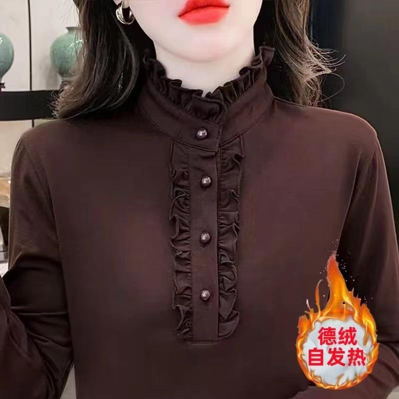 Осень и зима высококлассный темперамент грибной край немецкий бархат рубашка для нижней одежды женская одежда облегающий внутренний теплый топ с длинным рукавом женский M темно-коричневого
Осень и зима высококлассный темперамент грибной край немецкий бархат рубашка для нижней одежды женская одежда облегающий внутренний теплый топ с длинным рукавом женский M темно-коричневого