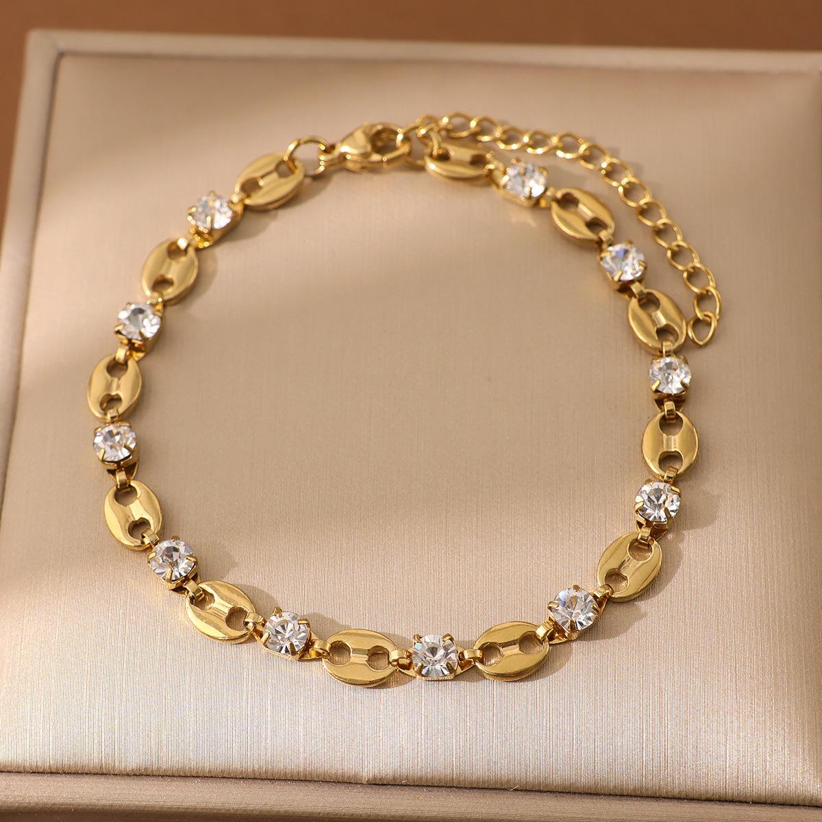 Drop Paint Zircon Pig Nose Adjustable Bracelet Hip Hop Titanium Steel Jewelry Bracelet
Drop Paint Zircon Pig Nose Adjustable Bracelet Hip Hop Titanium Steel Jewelry Bracelet