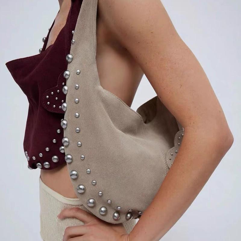 2025 New Women s Shoulder Bag Style Rivet Handbag Suede Leather Retro Soft Underarm хакі
2025 New Women s Shoulder Bag Style Rivet Handbag Suede Leather Retro Soft Underarm хакі