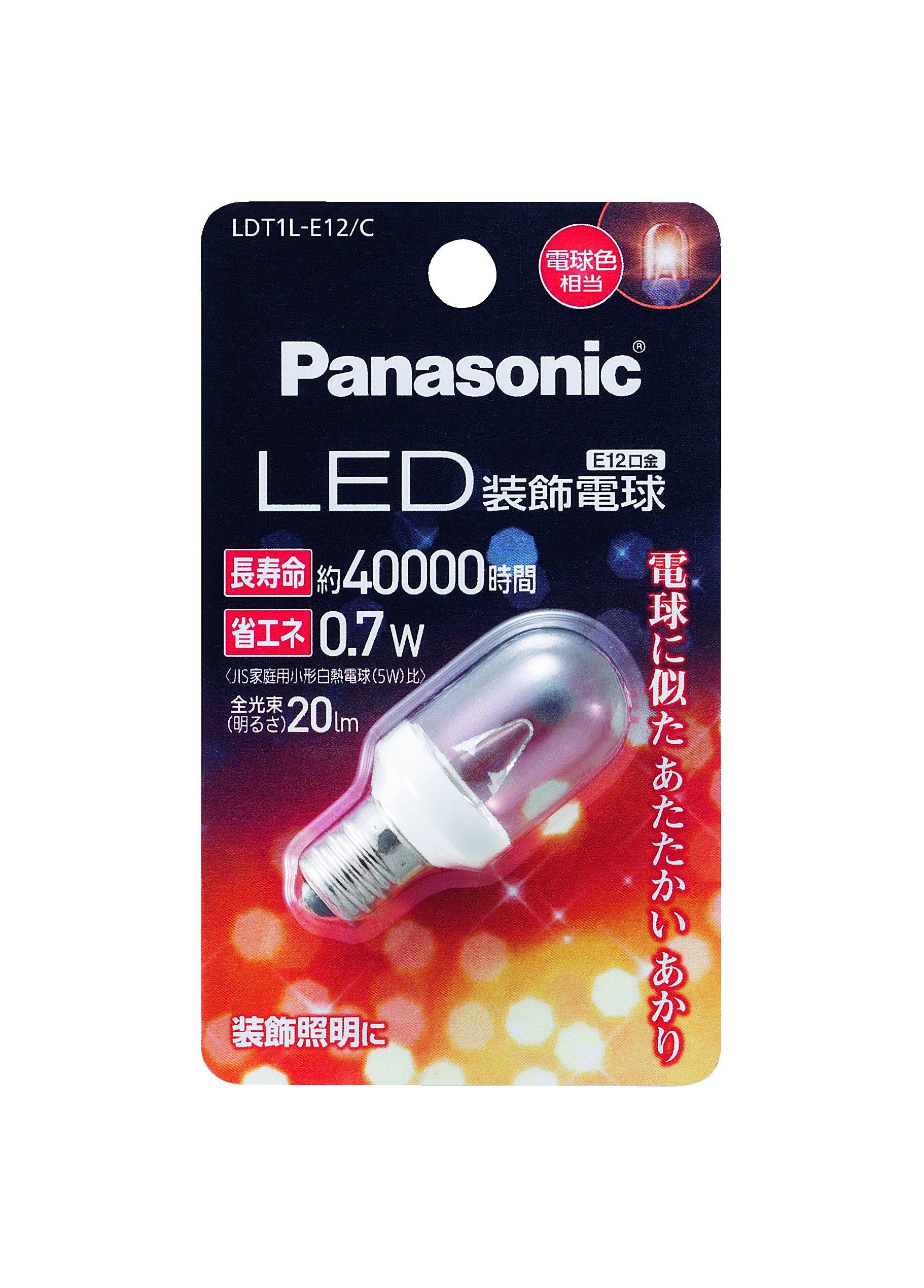 Panasonic LED compatible with sealed E12 bulb color equivalent decorative LDT1LE12C bulb, appliances, base, (0.7W), bulb, T-type
Panasonic LED compatible with sealed E12 bulb color equivalent decorative LDT1LE12C bulb, appliances, base, (0.7W), bulb, T-type