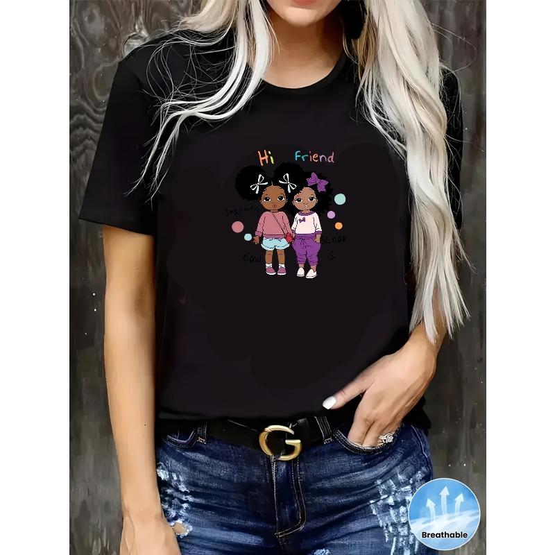 Trendy and Versatile Short-Sleeve T-Shirt for Sisters and Best Friends with A Cute Printed Design S чёрный
Trendy and Versatile Short-Sleeve T-Shirt for Sisters and Best Friends with A Cute Printed Design S чёрный