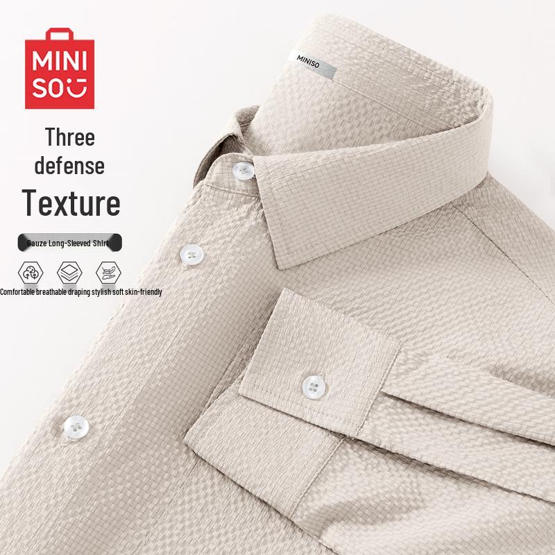 MINISO Men s American Retro Long-Sleeve Shirt M
MINISO Men s American Retro Long-Sleeve Shirt M