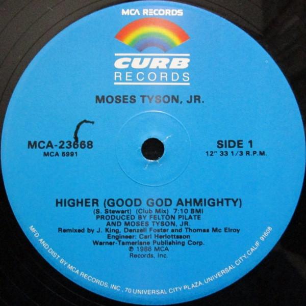 12inch Record MOSES TYSON, JR. - Higher (Good God Ahmighty) (Extende MCA23668 MCA Records 1986 US Rock Used
12inch Record MOSES TYSON, JR. - Higher (Good God Ahmighty) (Extende MCA23668 MCA Records 1986 US Rock Used