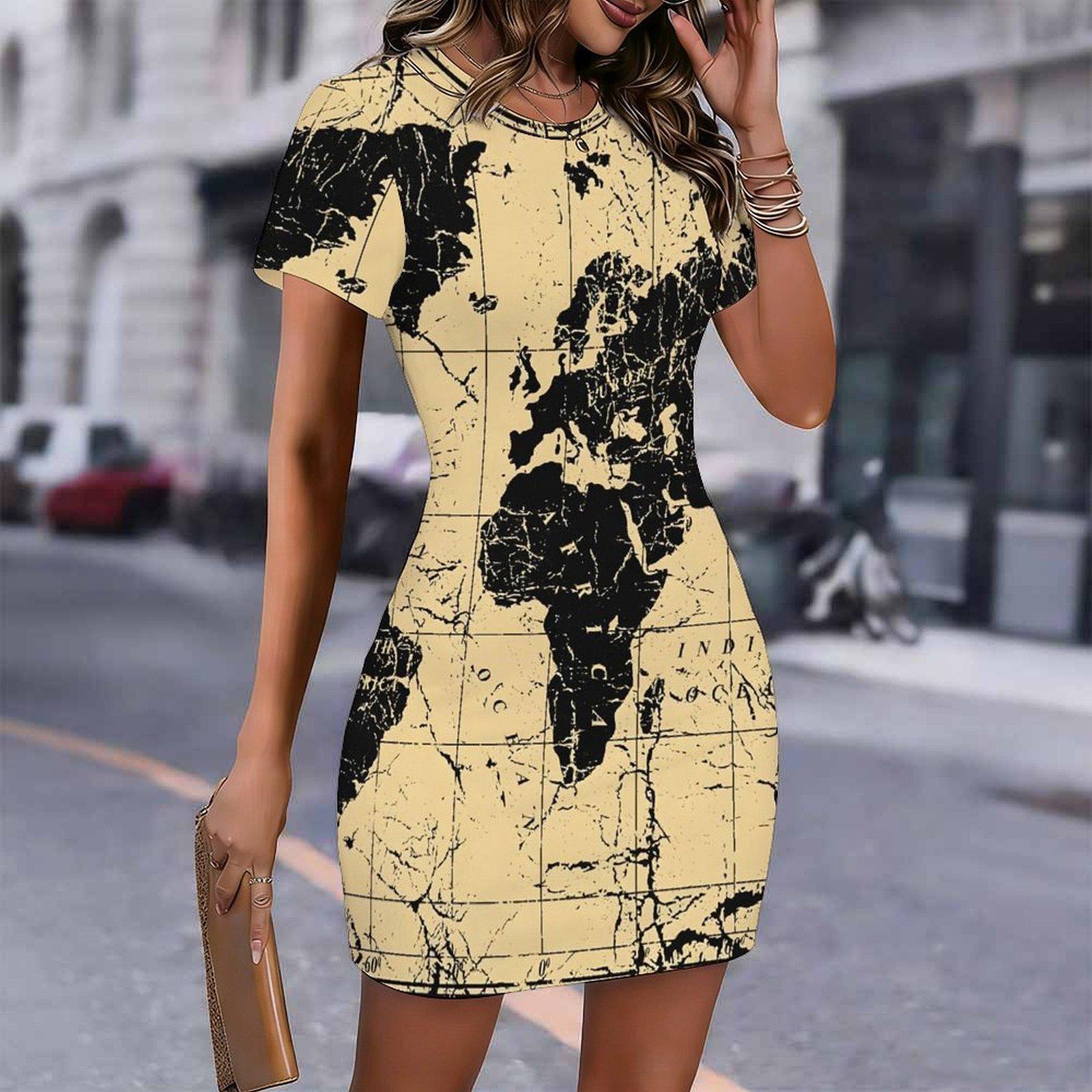 Fashion Womens Loose Abstract Geometric Patterns Print O Neck Short Sleeve Loose Streetwear A-line Dress XXL бежевий
Fashion Womens Loose Abstract Geometric Patterns Print O Neck Short Sleeve Loose Streetwear A-line Dress XXL бежевий