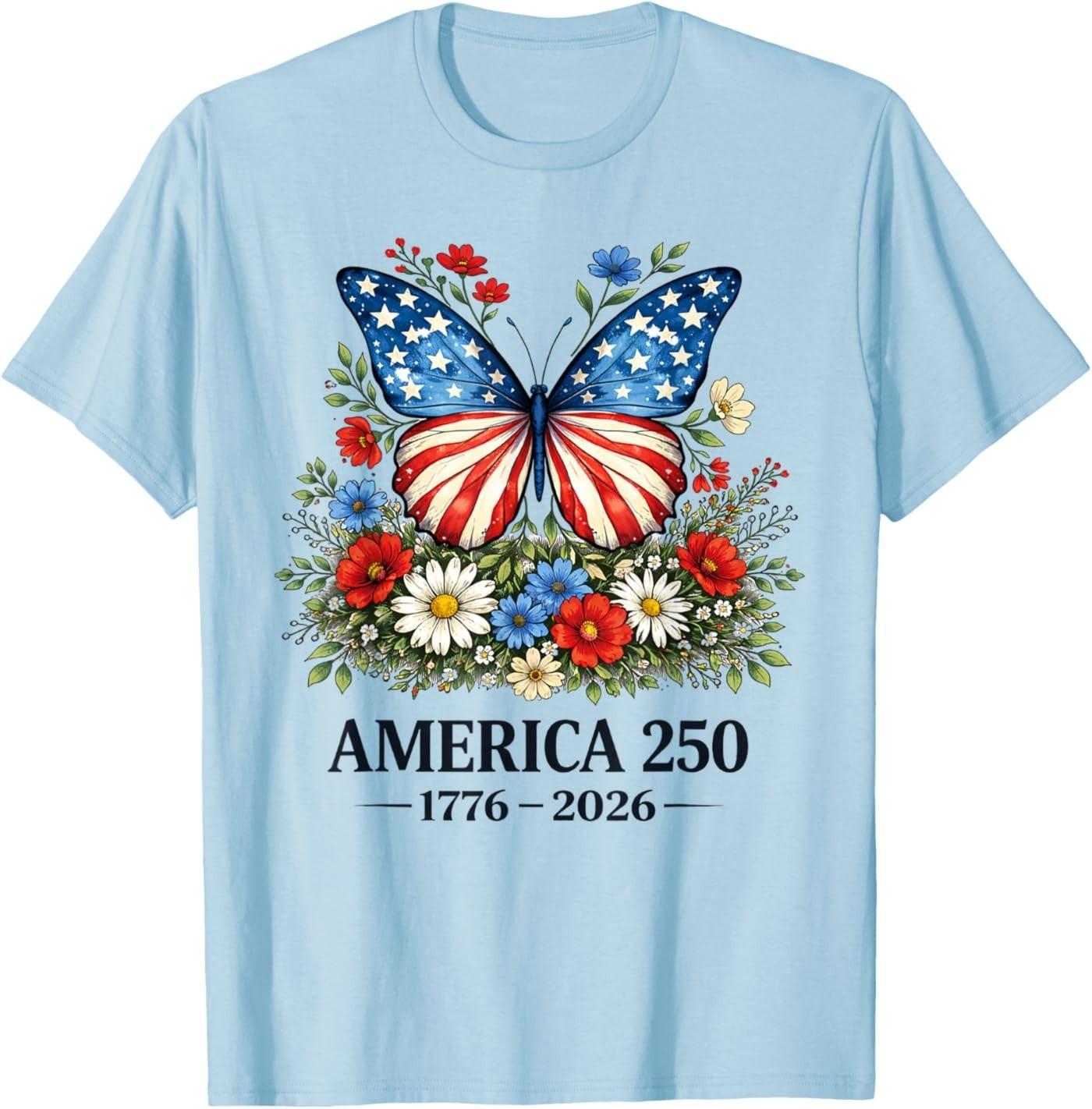 250th Anniversary Butterfly USA Flag Patriotic 4th of July T-Shirt 5XL різнокольоровий
250th Anniversary Butterfly USA Flag Patriotic 4th of July T-Shirt 5XL різнокольоровий