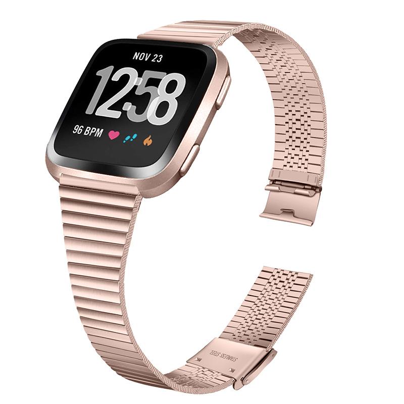 Stylish Stainless Steel Wrist Strap with Double Buckle Side Textured Band Smart Watch Accessory for Fitbit Versa/Versa 2/Versa Lite/Versa SE Black
Stylish Stainless Steel Wrist Strap with Double Buckle Side Textured Band Smart Watch Accessory for Fitbit Versa/Versa 2/Versa Lite/Versa SE Black