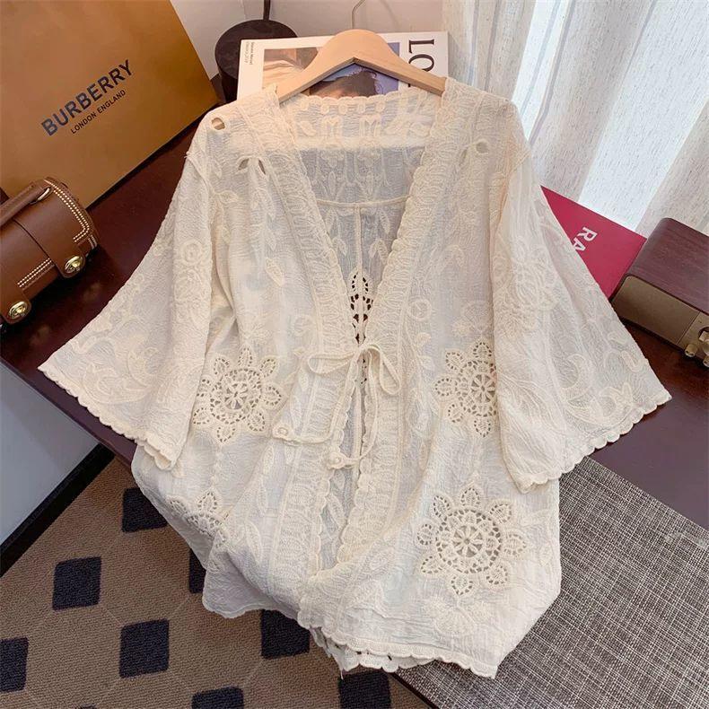 Women s Crochet Hollow Blouse V-neck Cardigan Blouse Spring and Summer Plus Size Crochet Cotton Cardigan Top Sunscreen Shawl 3XL абрикосовий
Women s Crochet Hollow Blouse V-neck Cardigan Blouse Spring and Summer Plus Size Crochet Cotton Cardigan Top Sunscreen Shawl 3XL абрикосовий