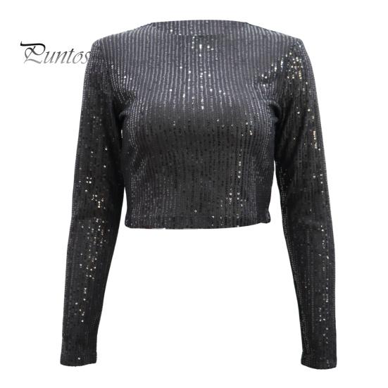 Женские укороченные топы с круглым вырезом, длинным рукавом, украшенные пайетками, свободный крой, облегающие короткие футболки S чёрный
Женские укороченные топы с круглым вырезом, длинным рукавом, украшенные пайетками, свободный крой, облегающие короткие футболки S чёрный