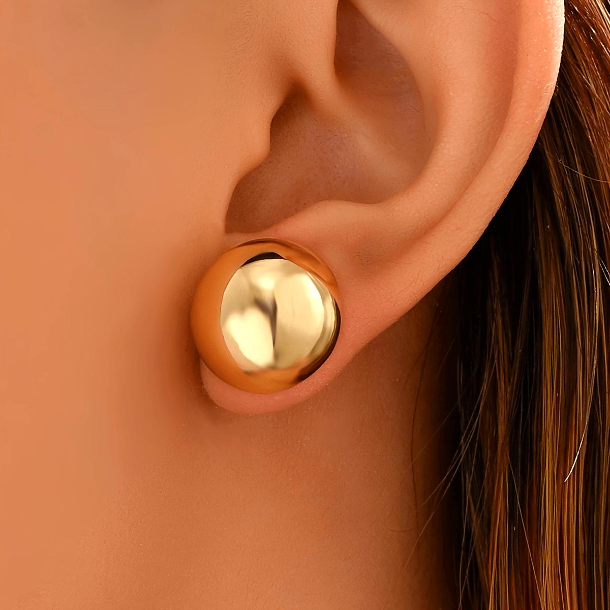 A Pair of Cool and Minimalist Golden Round Ball Earrings, Simple and Stylish, Versatile and Cute, Suitable for Daily Wear By Ladies. срібний
A Pair of Cool and Minimalist Golden Round Ball Earrings, Simple and Stylish, Versatile and Cute, Suitable for Daily Wear By Ladies. срібний