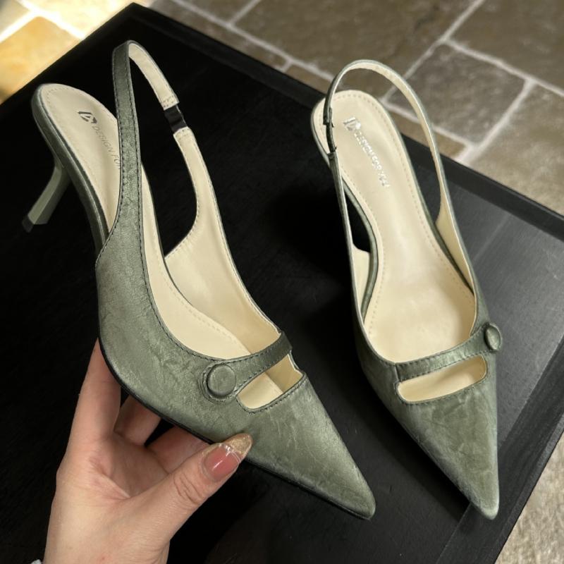 Elegant Hollow Pointed Toe Designer Shoes Women Comfortable Silk Fine Heel Women Sandals Fashion Back Strap Office Shoes Ladies 39 зелёный
Elegant Hollow Pointed Toe Designer Shoes Women Comfortable Silk Fine Heel Women Sandals Fashion Back Strap Office Shoes Ladies 39 зелёный