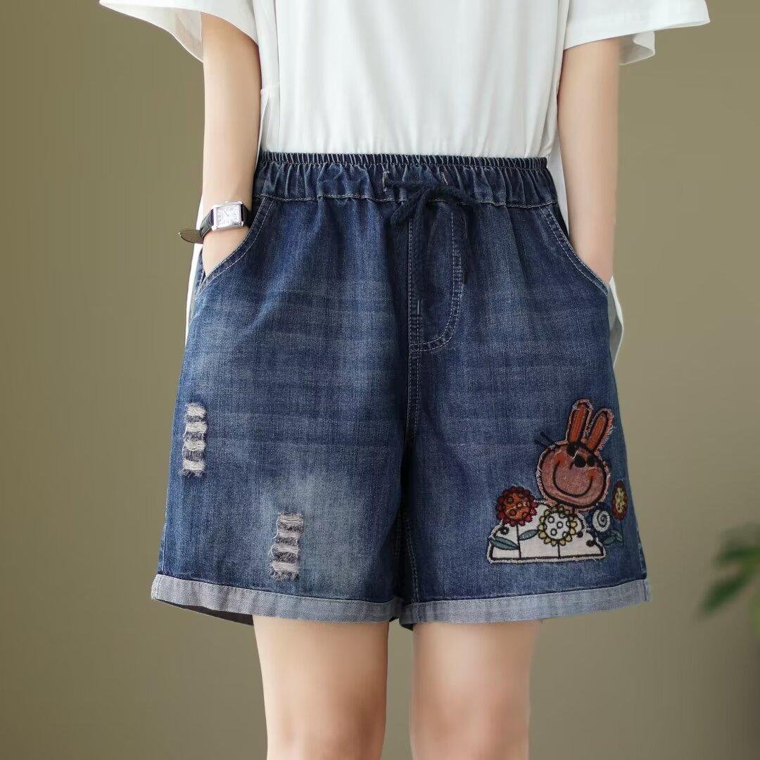 Summer clothing, thin denim shorts, women s loose and thin wide-leg pants, student plus fat plus size pants XL
Summer clothing, thin denim shorts, women s loose and thin wide-leg pants, student plus fat plus size pants XL