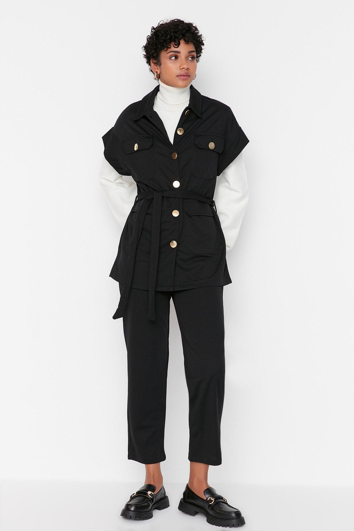 Women s Hijab Bottom-Top Set Fashion New Season Black Gold Buttoned Vest-Pants Knitted Suit S кардинал
Women s Hijab Bottom-Top Set Fashion New Season Black Gold Buttoned Vest-Pants Knitted Suit S кардинал