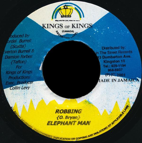 7inch Record ELEPHANT MAN - Robbing NONE Kings of Kings 2001 Jamaica Reggae, Ska & Dub Used
7inch Record ELEPHANT MAN - Robbing NONE Kings of Kings 2001 Jamaica Reggae, Ska & Dub Used