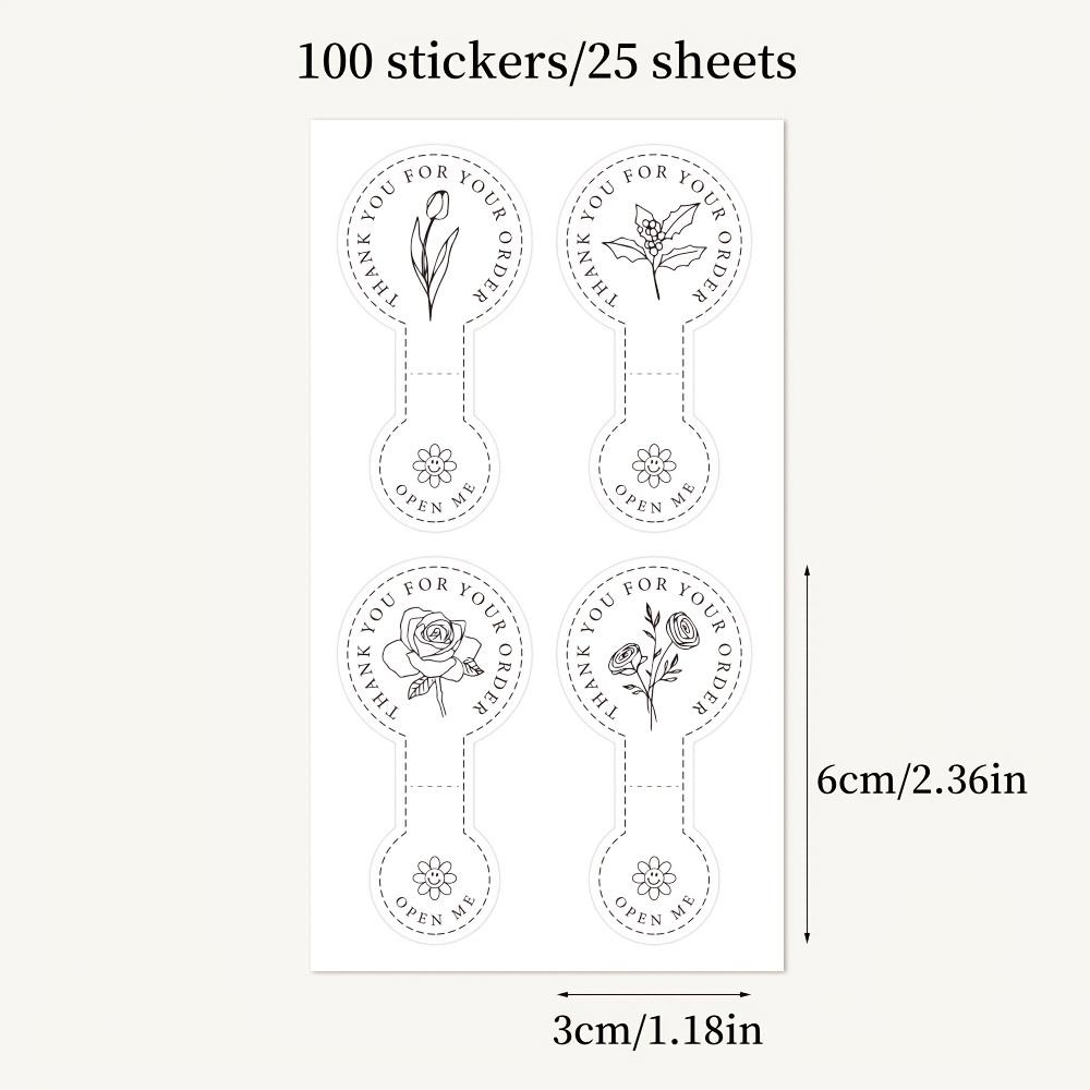 100 Floral Thank You Stickers - 25 Sheets of Thank You for Your Order Sealing Labels with Botanical Designs, Perfect for Small Business Packaging
100 Floral Thank You Stickers - 25 Sheets of Thank You for Your Order Sealing Labels with Botanical Designs, Perfect for Small Business Packaging